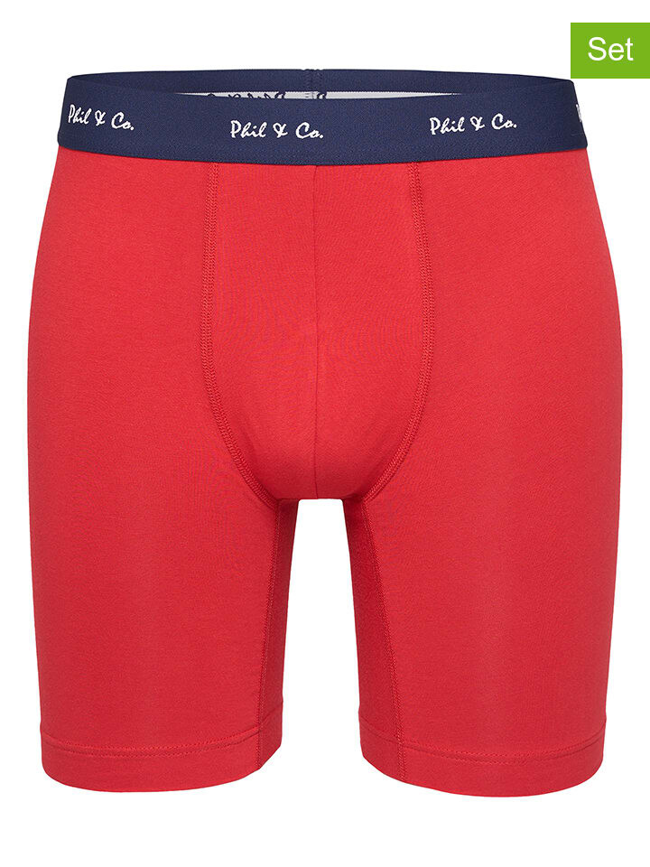 

Боксеры Phil & Co Berlin 3er Set, цвет dunkelblau/rot