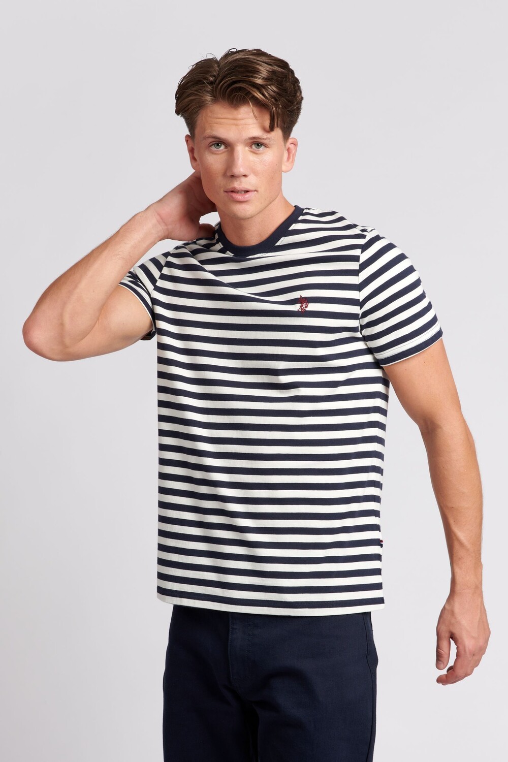 

Мужская футболка в полоску Бреттон U.S. Polo Assn, синий