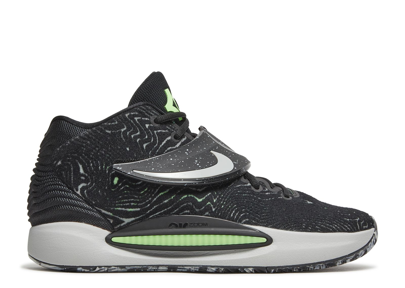 Кроссовки Nike Kd 14 'Black Lime Glow', черный кроссовки nike kd 14 black white черный