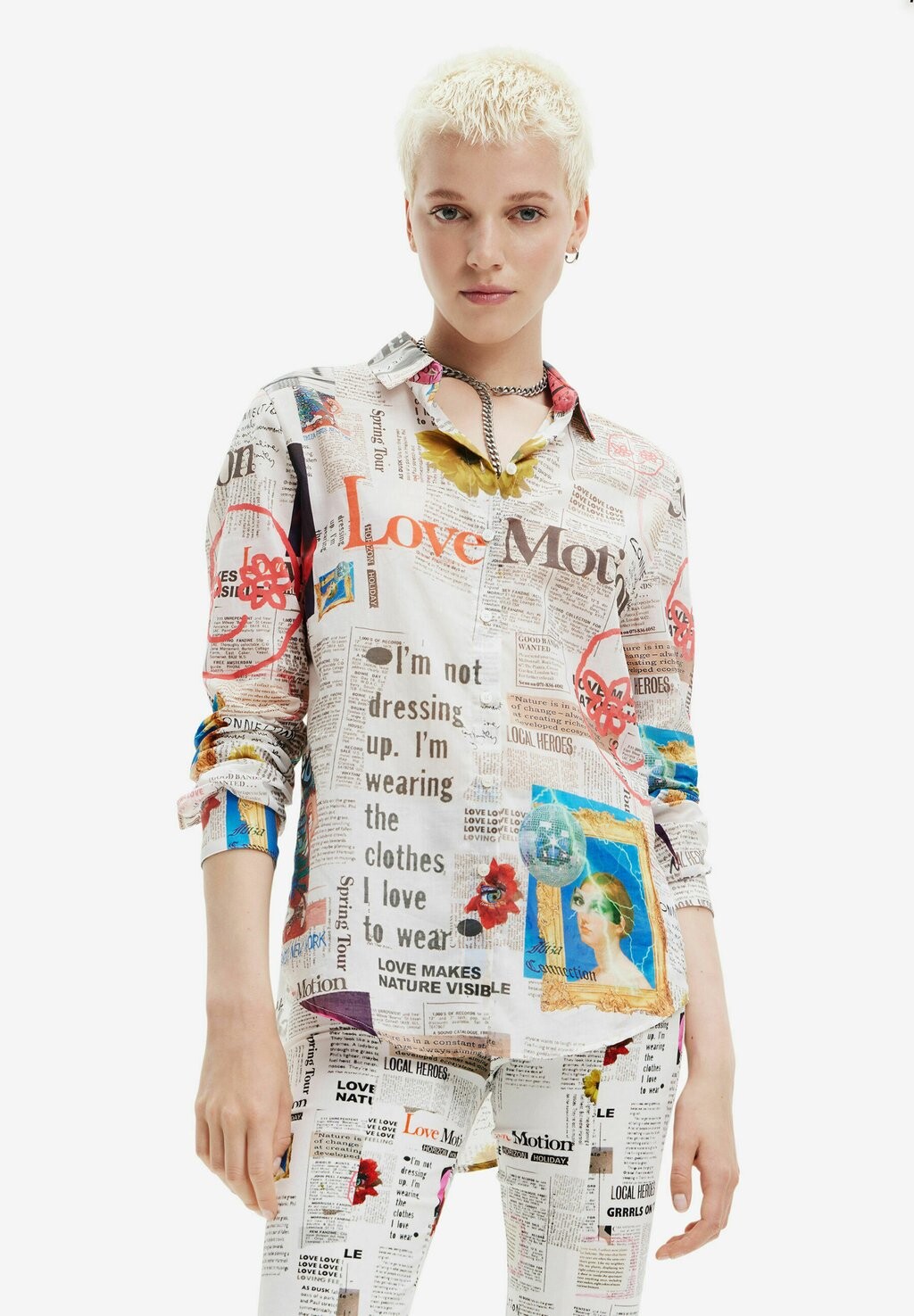 

Рубашка Desigual с длинным рукавом, белый