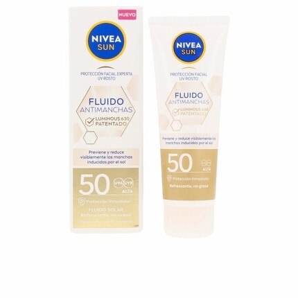 

Sun Luminous флюид для лица против пятен Spf50, 40 мл, Nivea