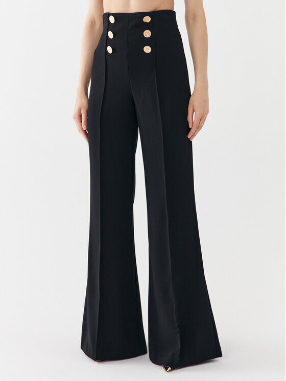 

Широкие брюки из ткани Elisabetta Franchi, черный
