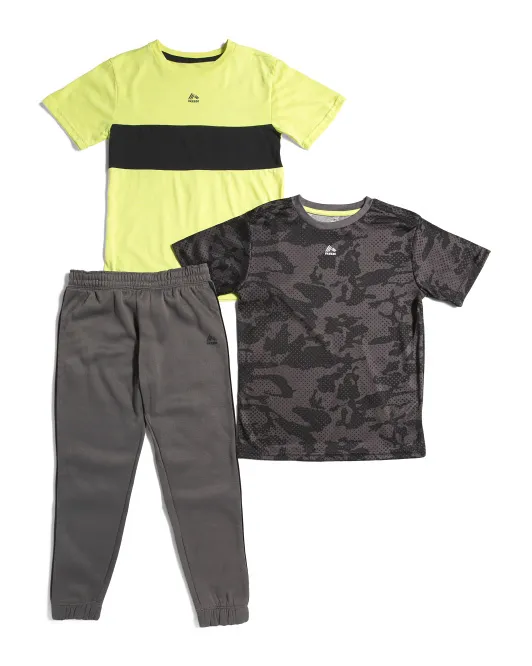 

Комплект из 3 шт. спортивных штанов и футболок для больших мальчиков Big Boys Rbx Kids, желтый