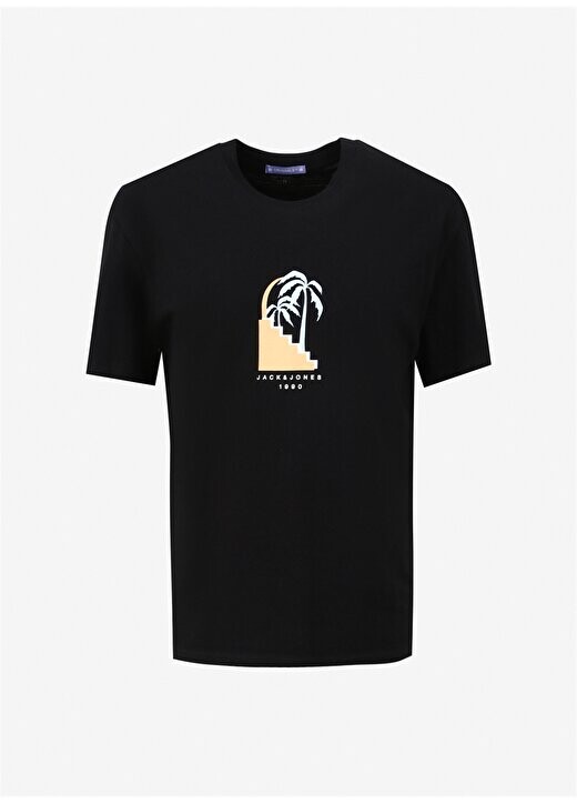 

Черная мужская футболка с круглым вырезом JORMARBELLA FRONT TEE SS CREW NECK Jack & Jones, черный