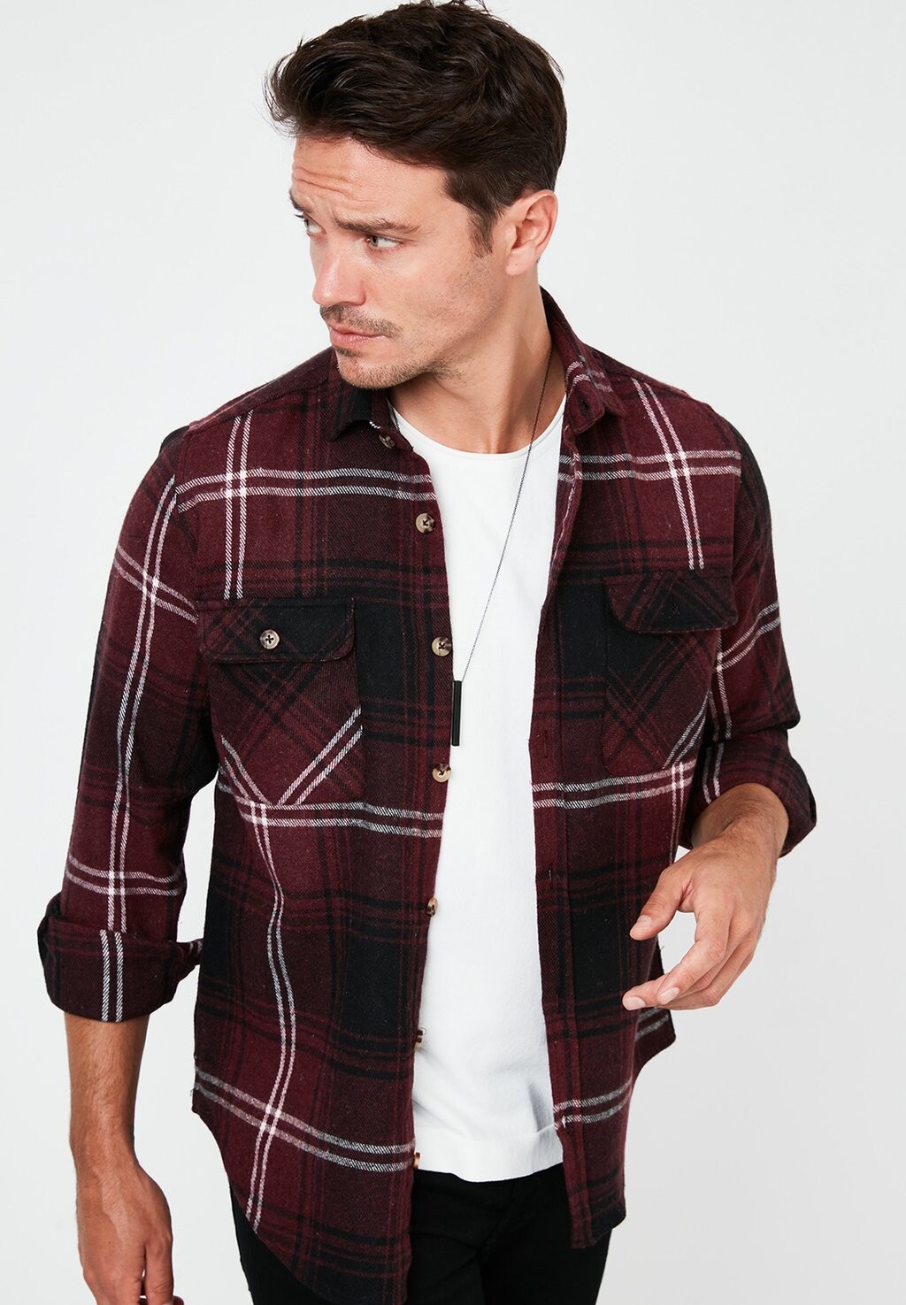 

Рубашка DOUBLE POCKET Buratti, цвет bordeaux-black