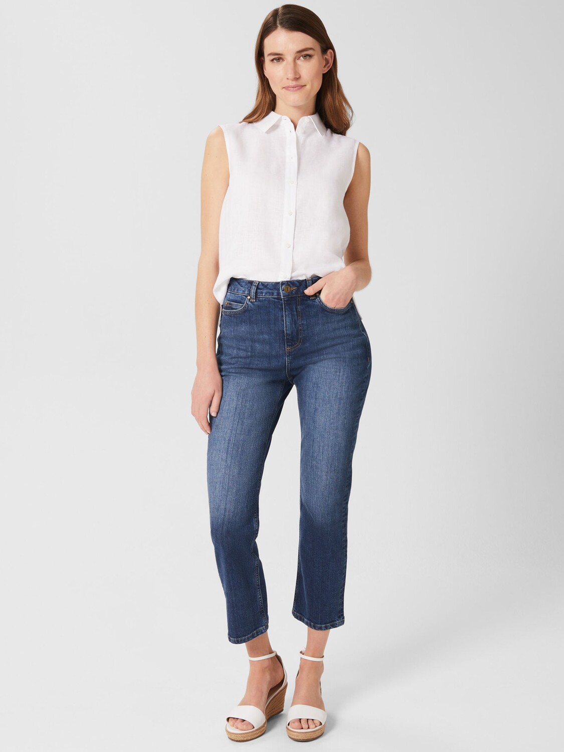 

Укороченные джинсы Hobbs Iva, потертый цвет