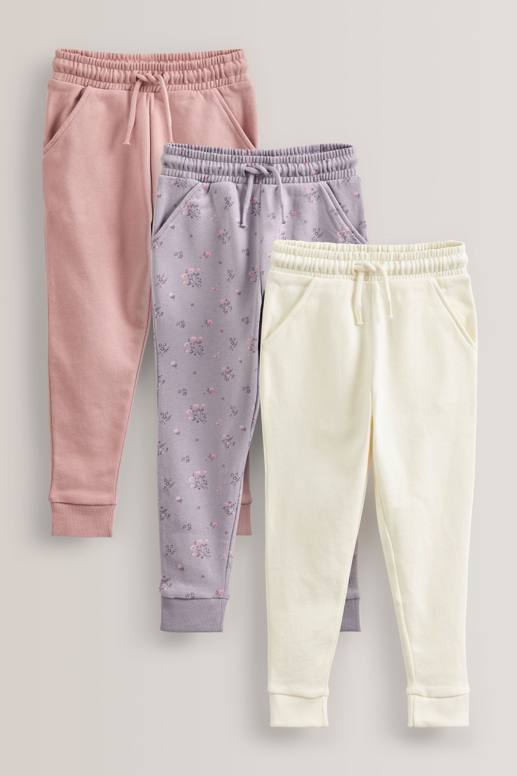 Комплект из 3 пар спортивных штанов из мягкого трикотажа Next, розовый