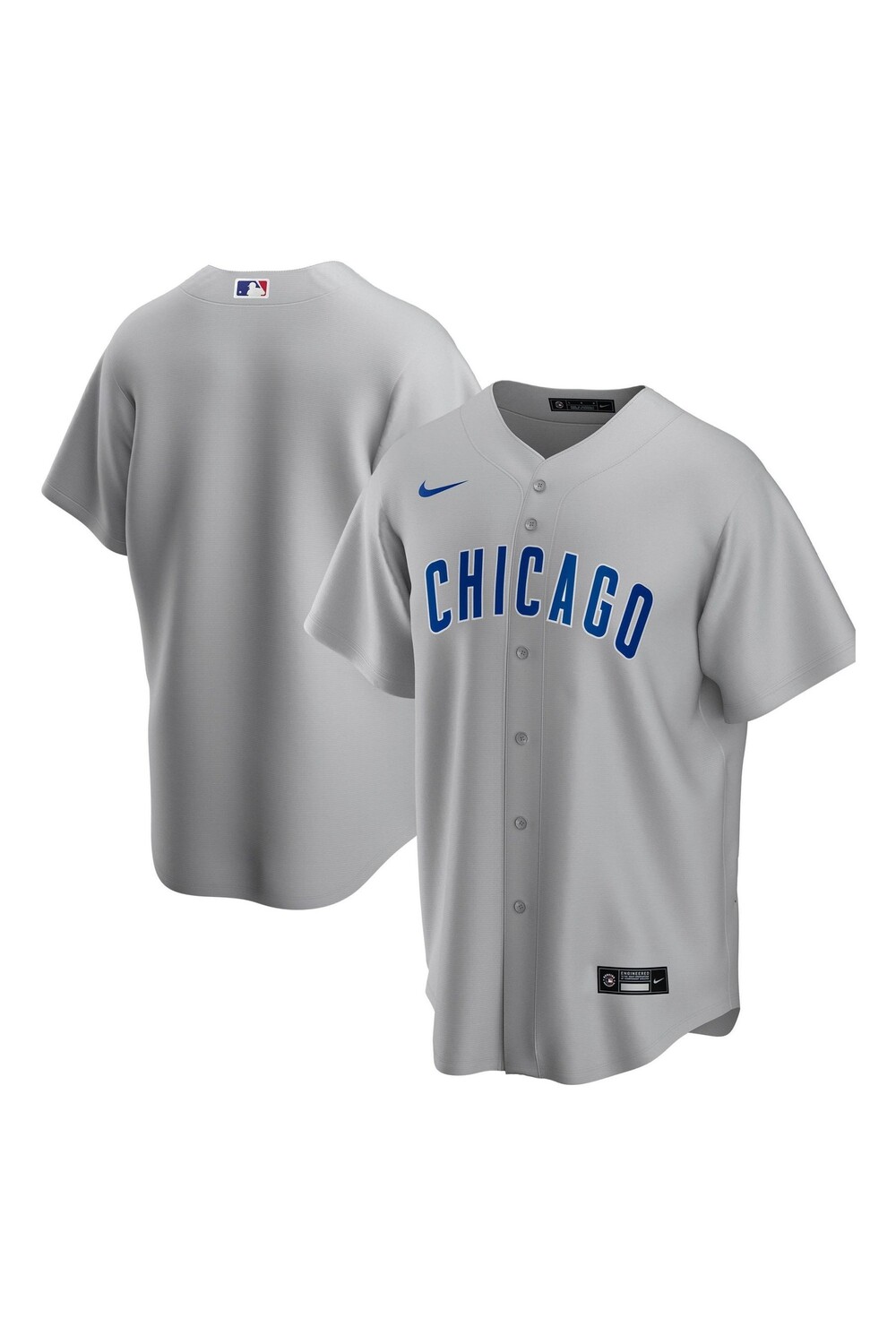 

Официальная футболка Chicago Cubs Road с принтом Nike, серый
