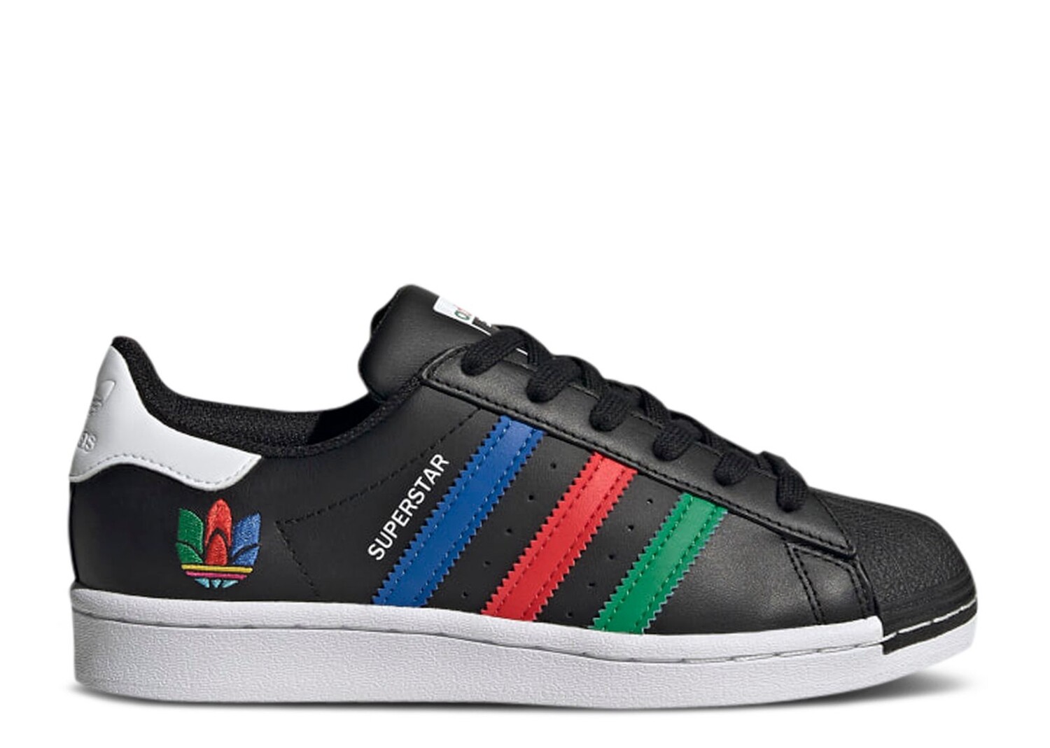 

Кроссовки adidas Superstar J 'Colorful Stripes - Core Black', черный