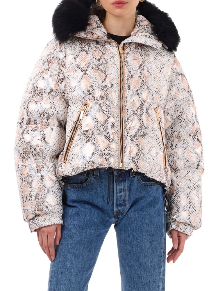 

Пуховик с отделкой из овчины с принтом Aprés-Ski Mtl By Gorski, цвет Beige Multi