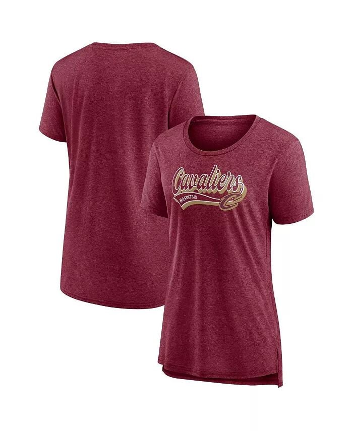 

Женская футболка Wine Cleveland Cavaliers League Leader Tri-Blend Fanatics, фиолетовый