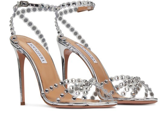 

Сандалии Tequila Plexi 105 Aquazzura, серебряный