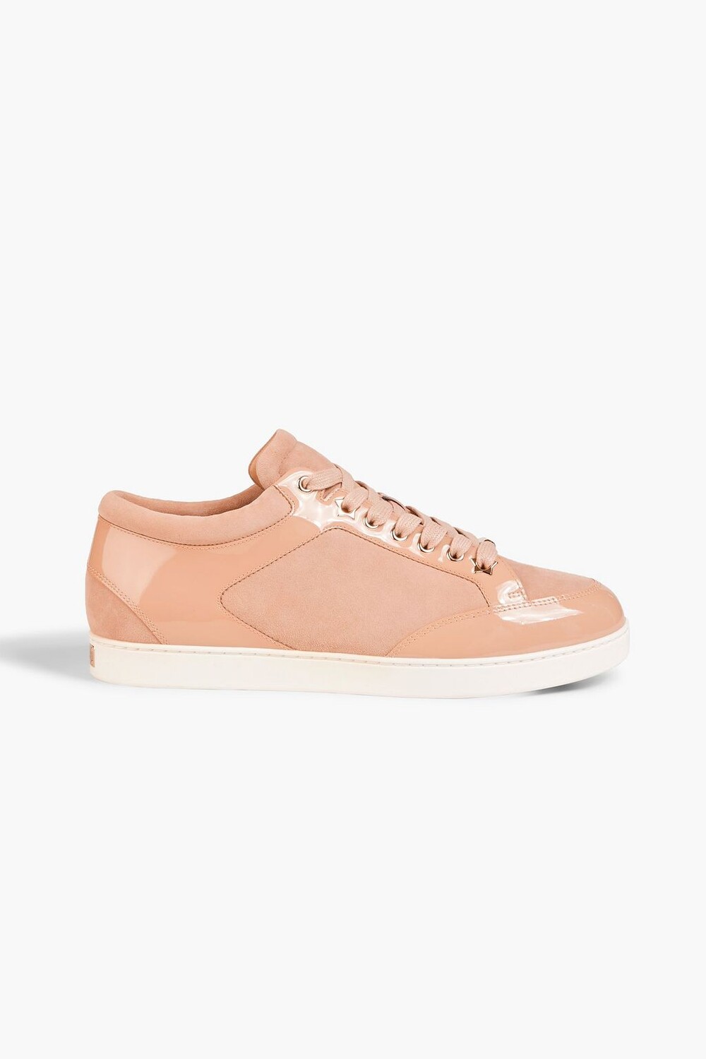 

Кроссовки Miami с лаковой отделкой из замши JIMMY CHOO, румян