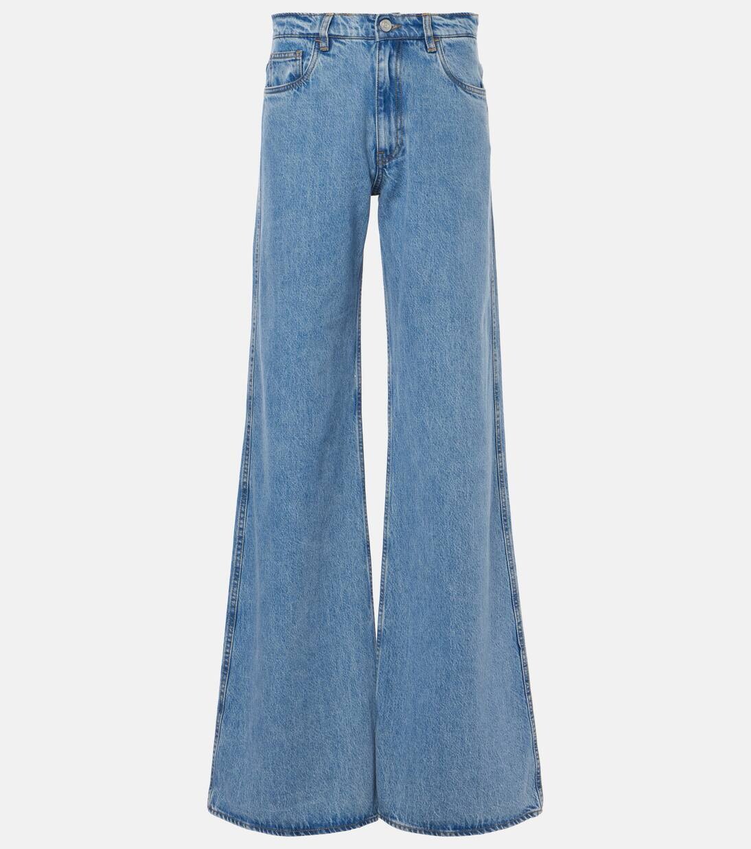 

Джинсы средней посадки, широкие Coperni, цвет blue washed