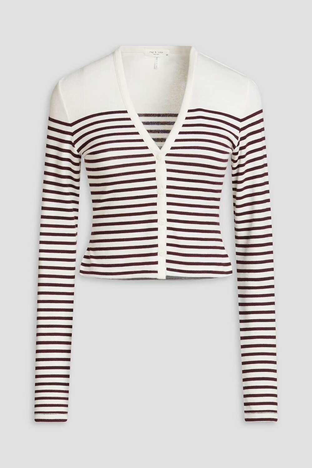 

Полосатый вязаный кардиган Rag & Bone, цвет Off-white