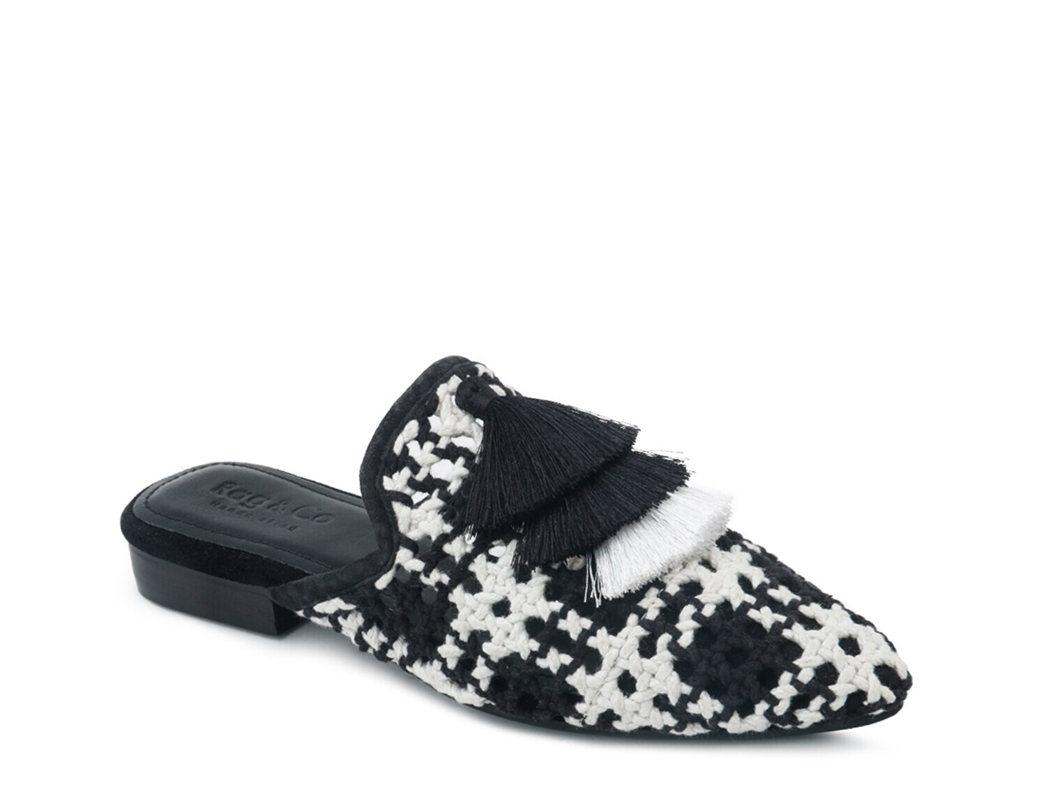 

Туфли-мюли Rag & Co Mariana, черно-белый, Черный, Туфли-мюли Rag & Co Mariana, черно-белый