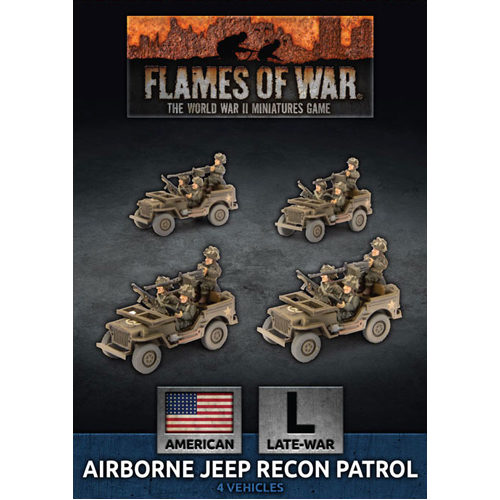 Фигурки Flames Of War: Airborne Jeep Recon Patrol (Plastic)