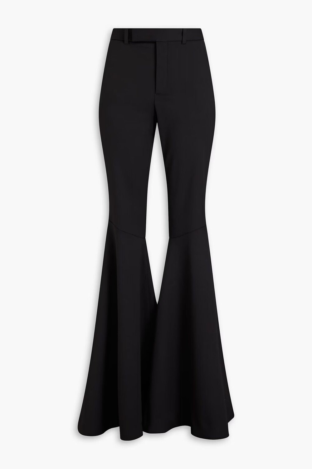 

Расклешенные брюки из шерстяного твила стрейч Saint Laurent, черный