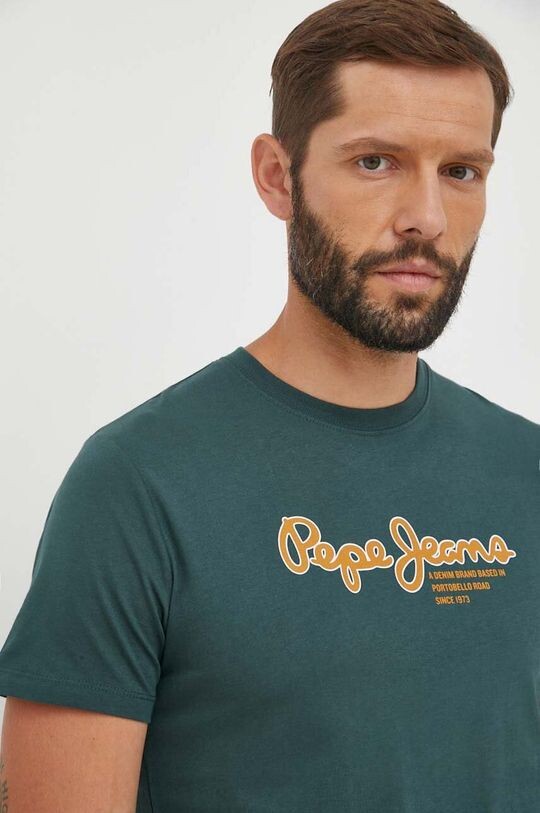 

Хлопковая футболка Pepe Jeans, зеленый