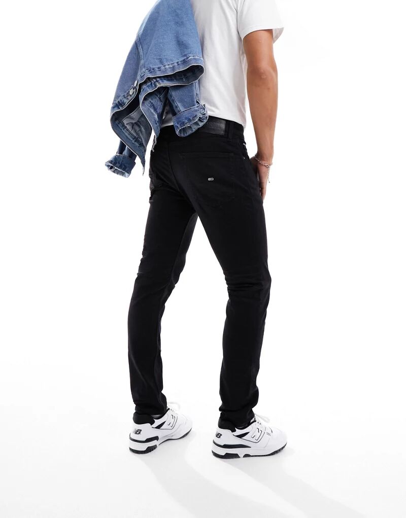 Зауженные джинсы Tommy Jeans Austin выцветшего черного цвета с облегающим кроем