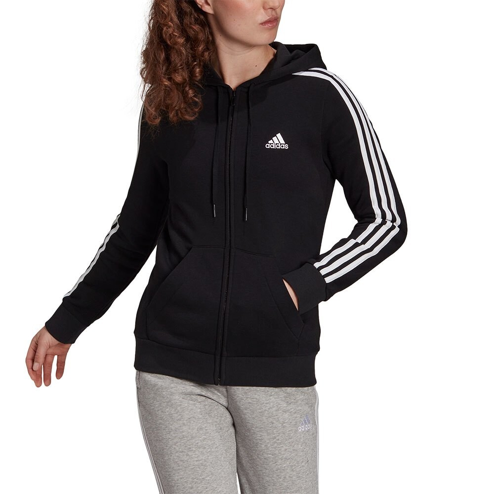 

Толстовка adidas Sportswear Essentials 3 Stripes Full Zip, черный