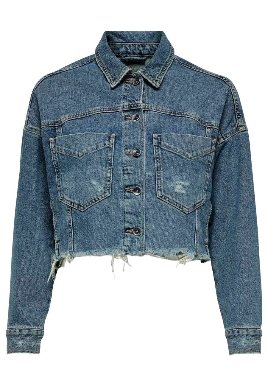 

Джинсовая куртка ONLY УКОРОЧЕННЫЙ ФИТ, цвет medium blue denim