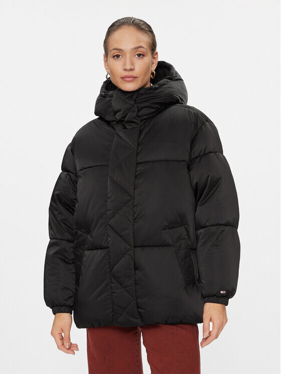 

Пуховик стандартного кроя Tommy Jeans, черный