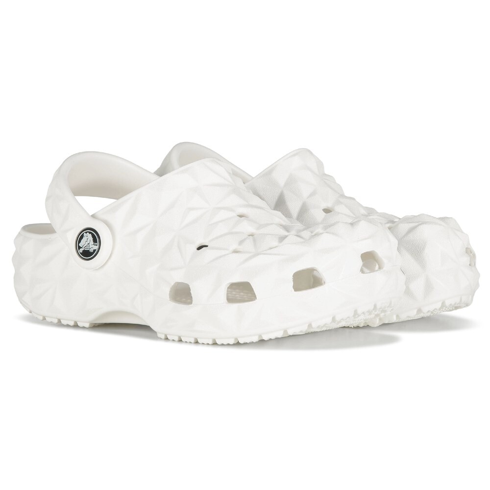 

Детские классические сабо с геометрическим рисунком Little/Big Kid Crocs, белый