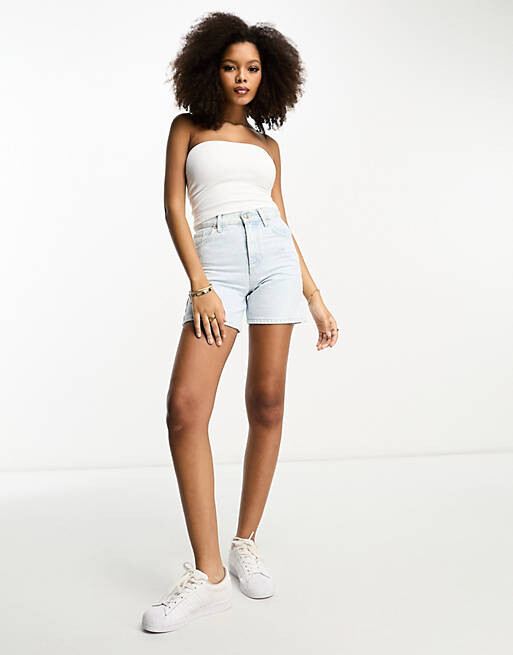 

Белый бесшовный топ-бандо ASOS DESIGN