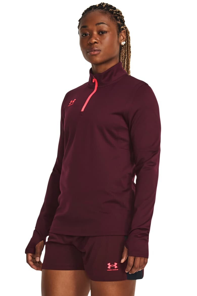 

Футбольная футболка среднего слоя с короткой молнией Under Armour, коричневый