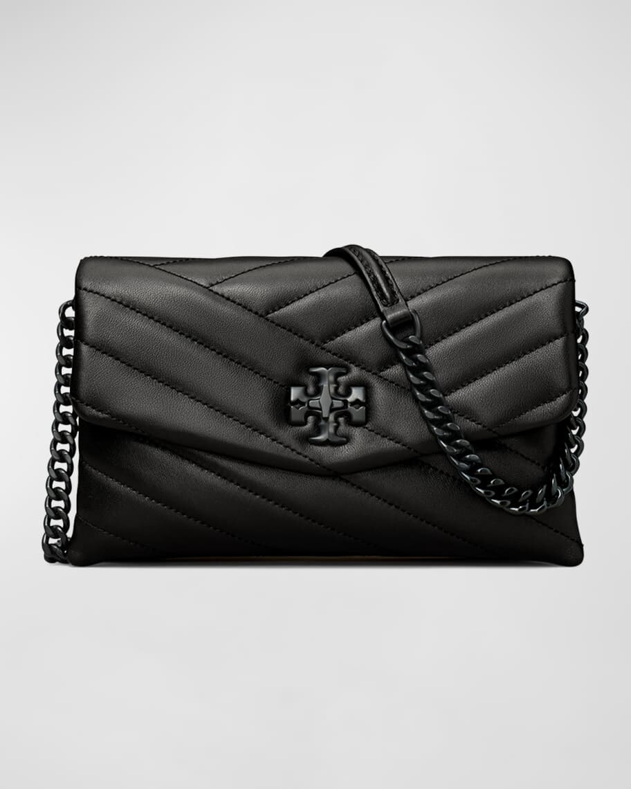 

Кожаный кошелек с цепочкой и цепочкой Kira Chevron-Quilt Tory Burch
