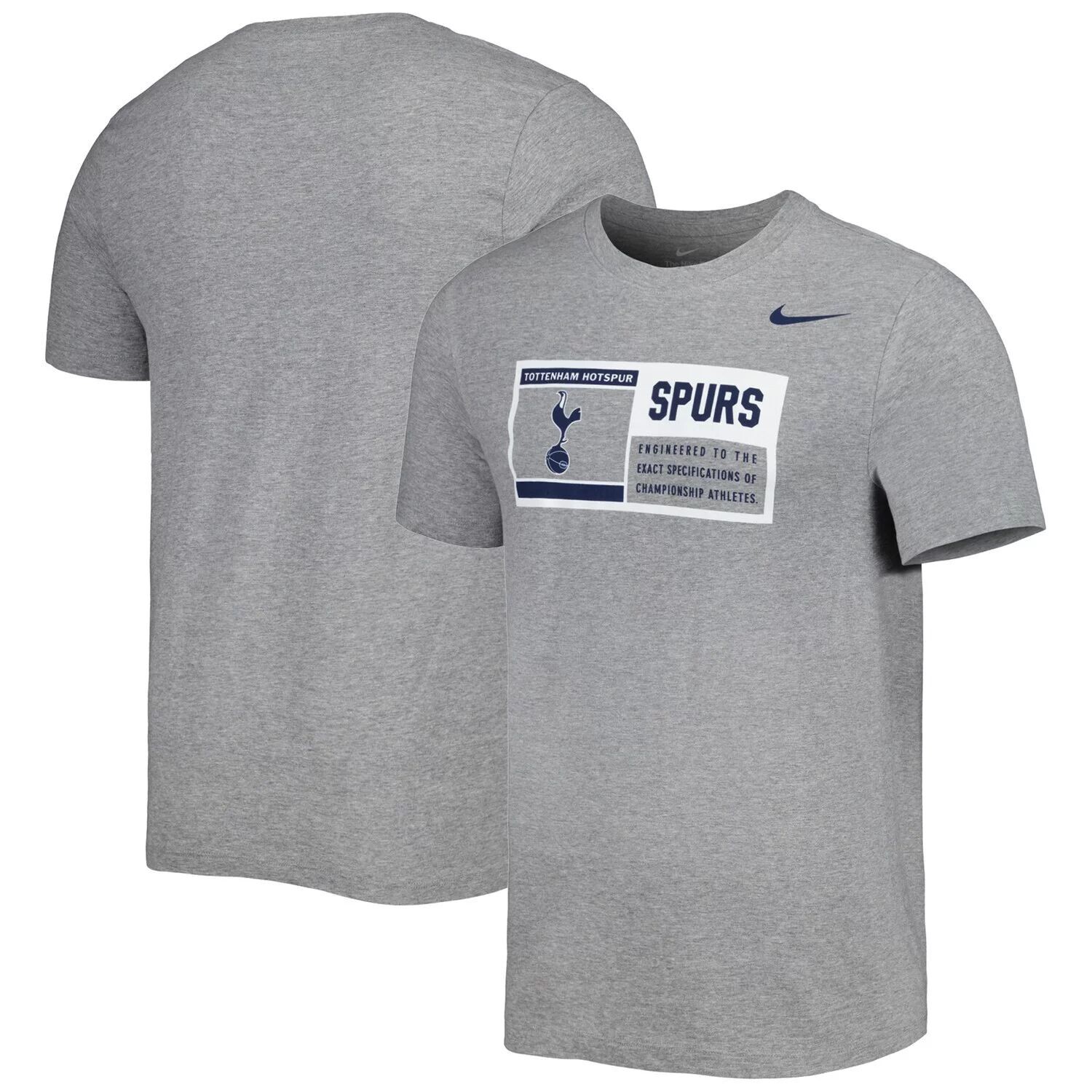 

Мужская футболка Nike Heather Grey Tottenham Hotspur Jock Tag Performance