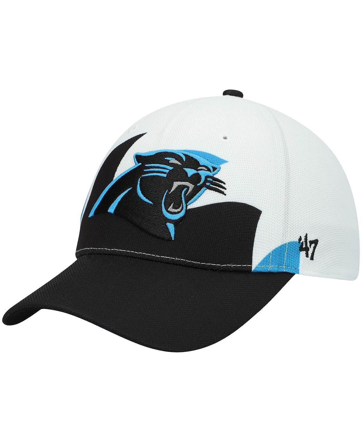 

Мужская бело-черная шляпа соло с гибким кроем '47 Carolina Panthers Waves '47 Brand