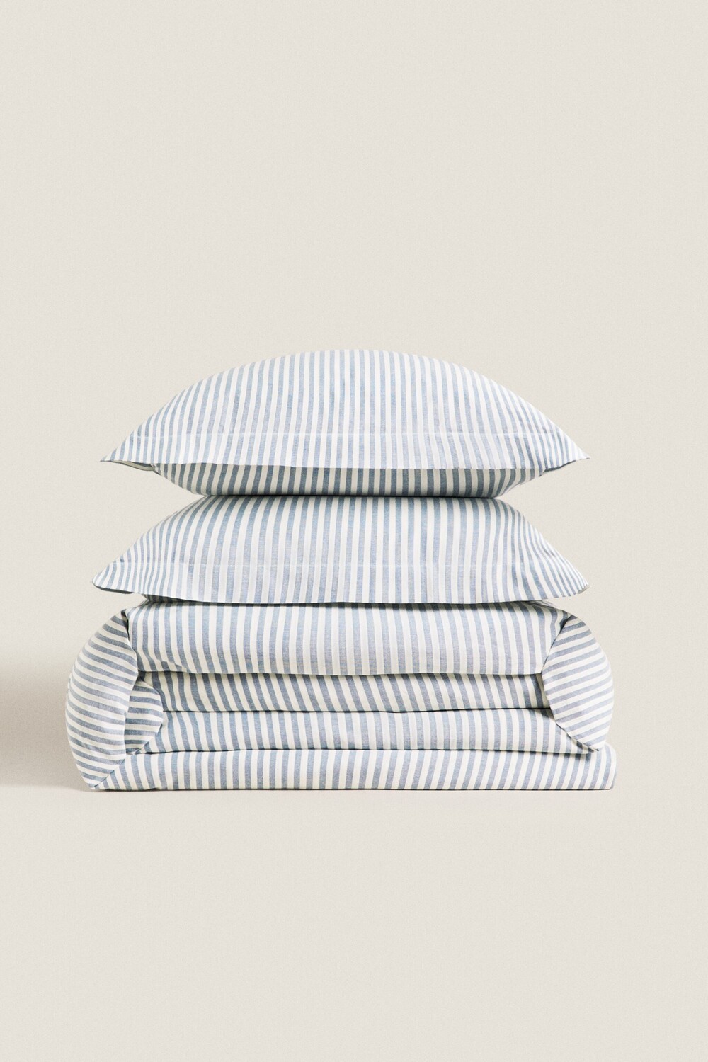 

Пододеяльник с узкими полосками Zara, синий