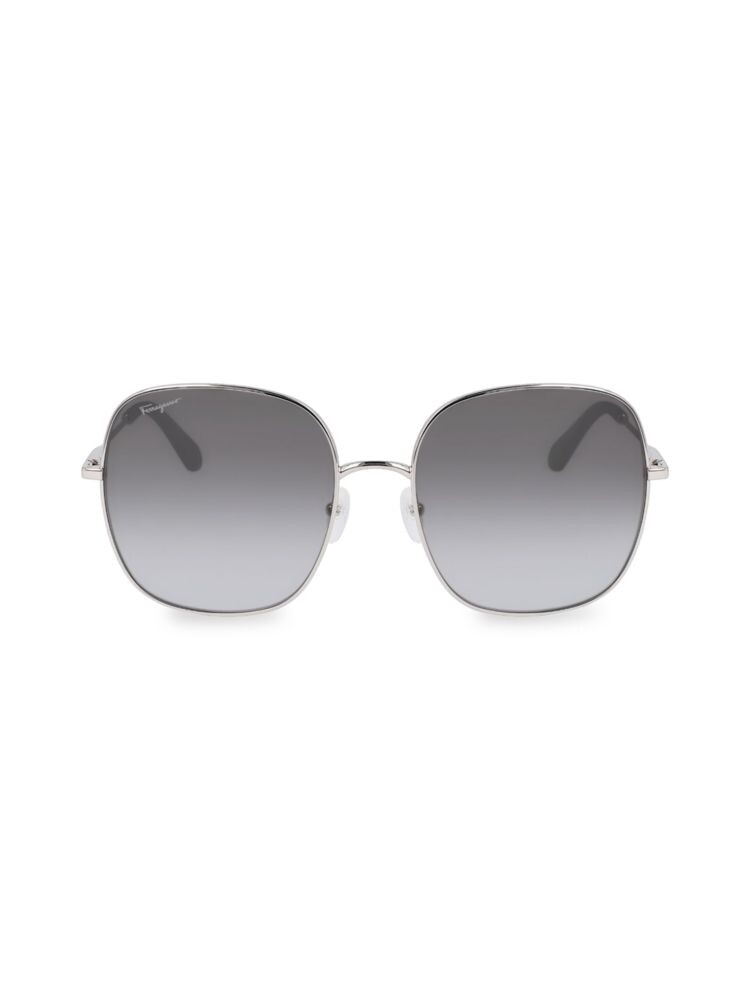 

Квадратные солнцезащитные очки 59MM Ferragamo, серый