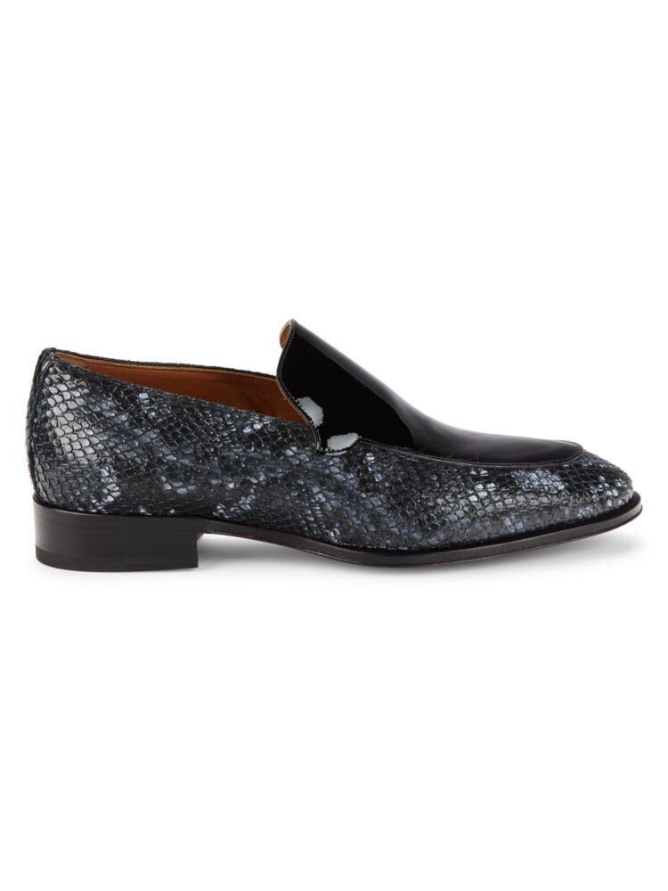 

Двухцветные лоферы с тиснением питона Giuseppe Zanotti, цвет Black Multicolor