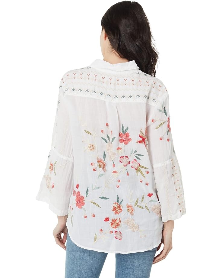 

Рубашка Johnny Was Cherri Kimono Sleeve Shirt, белый