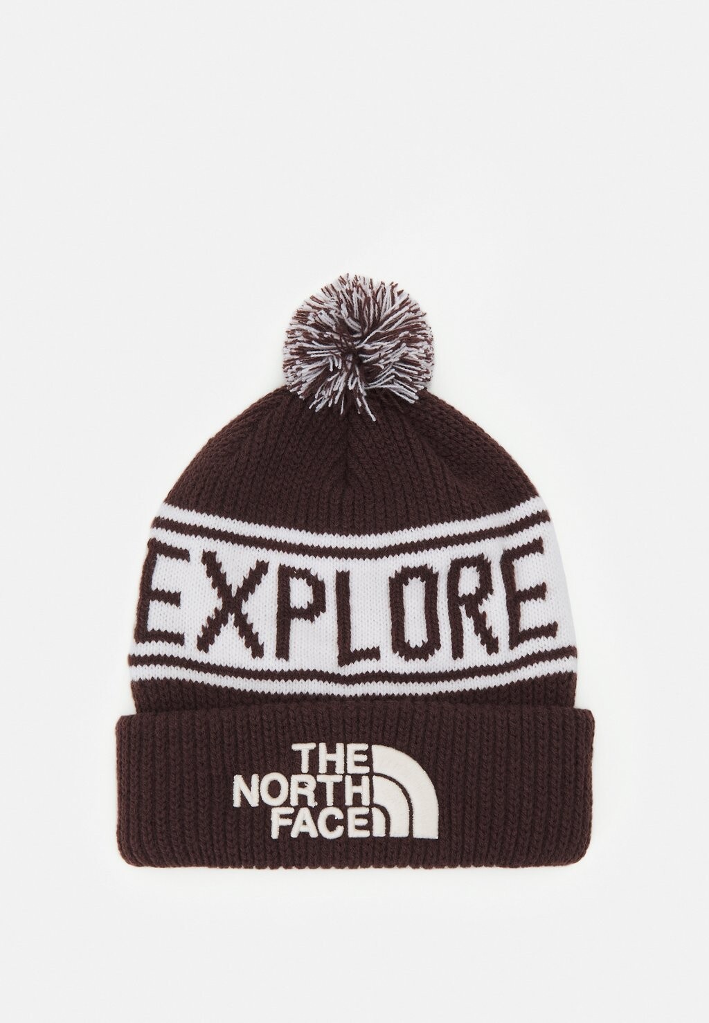 

Шапка RETRO POM BEANIE UNISEX The North Face, угольно-коричневый/гардения белая