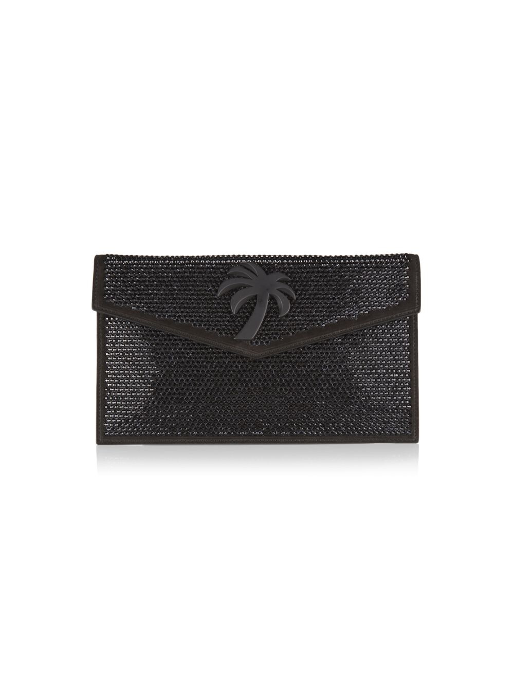 

Украшенный кристаллами клатч для ладони Palm Angels, черный