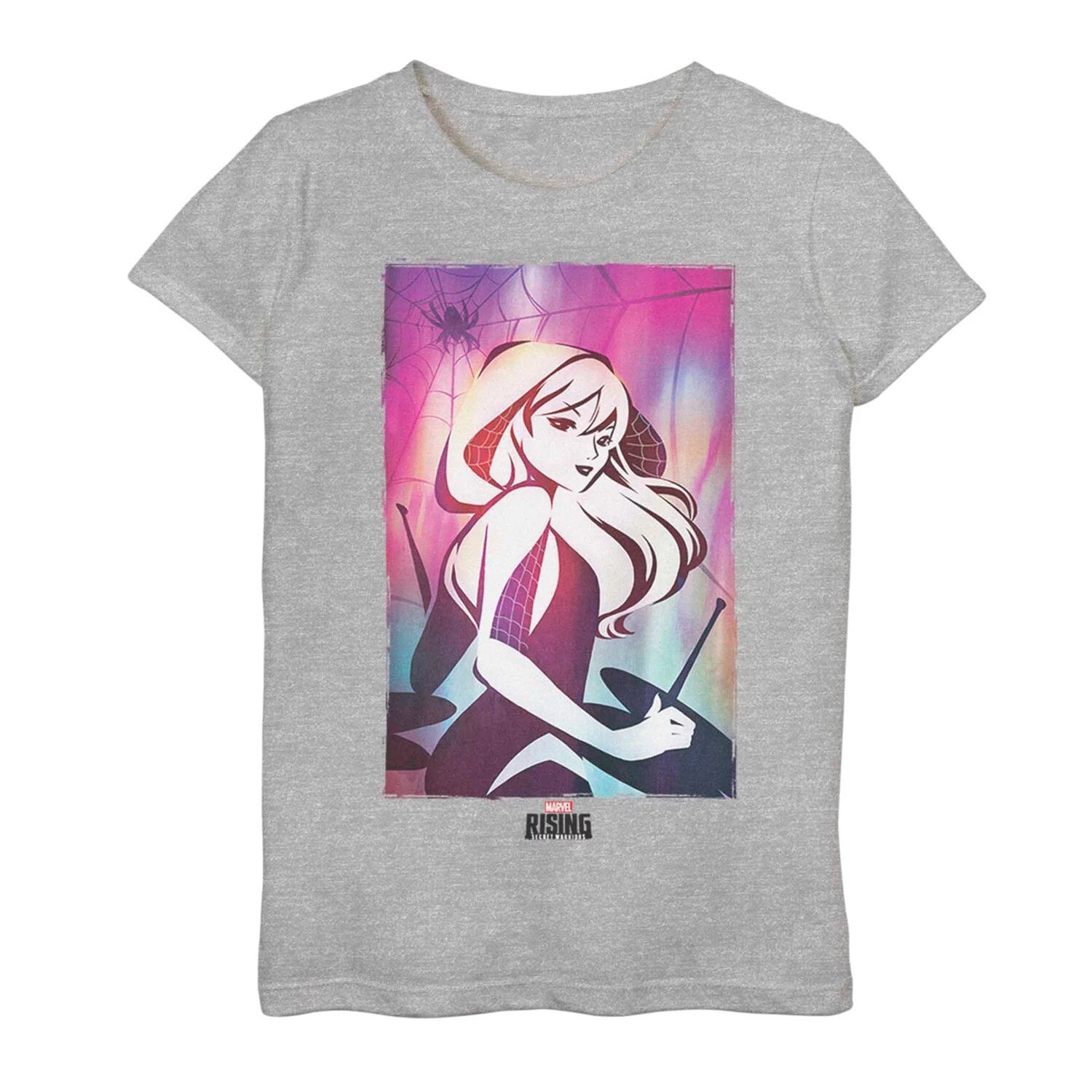 

Футболка с акварельным портретом для девочек 7–16 лет Marvel Rising Secret Warriors Spider-Gwen Licensed Character