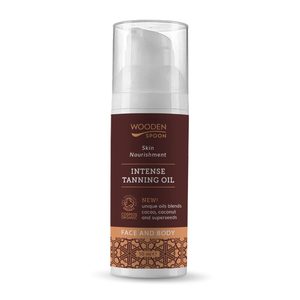 

Интенсивное бронзирующее масло для лица и тела Wooden Spoon Intense Tanning Oil, 50 мл