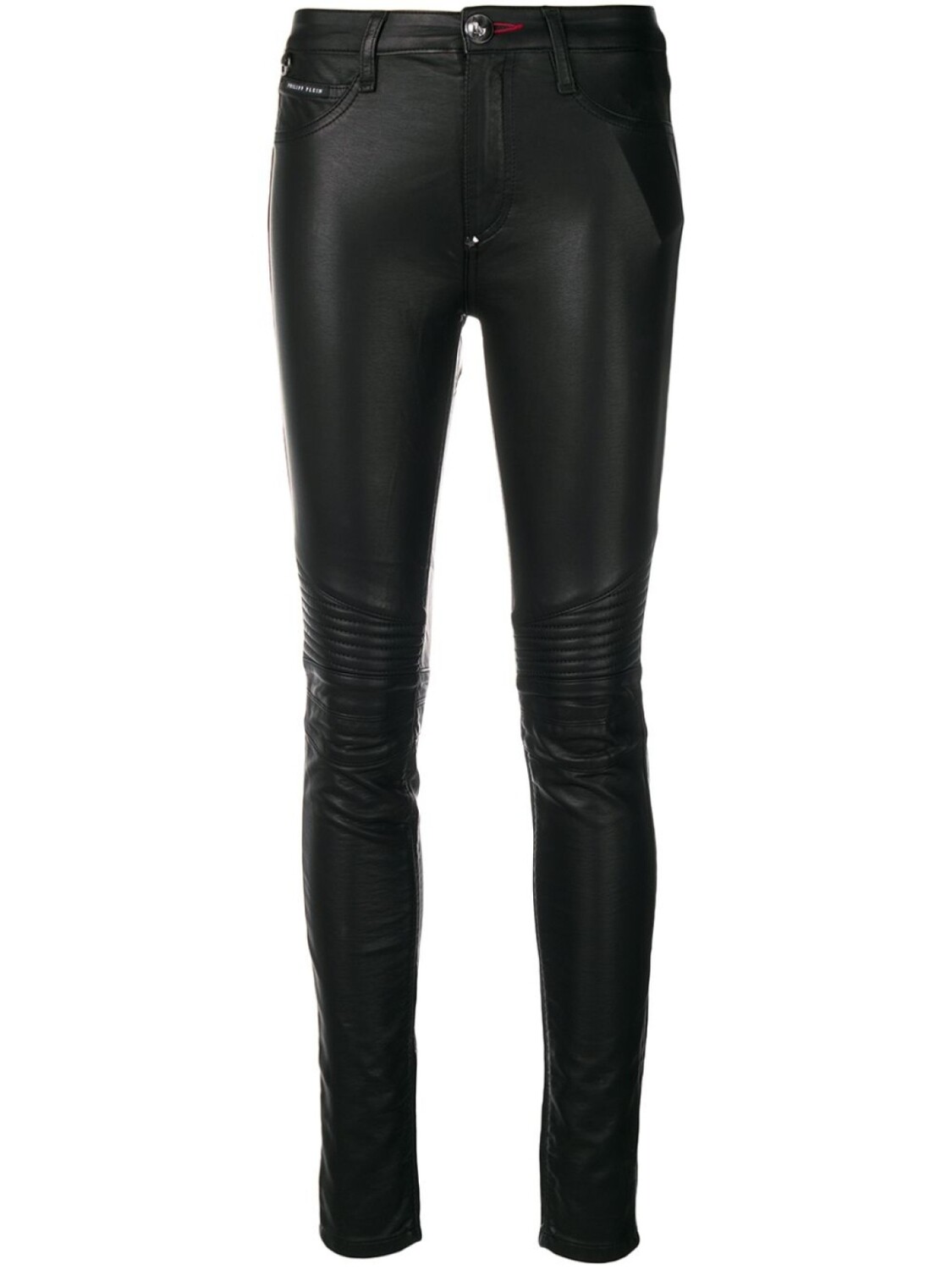 

Philipp Plein брюки скинни из искусственной кожи, черный