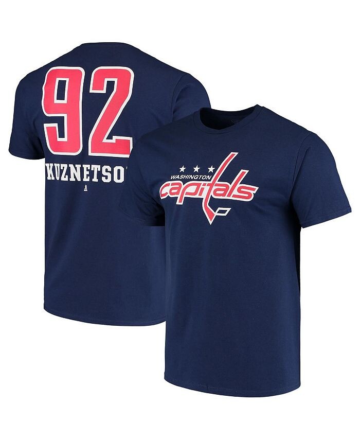 

Мужская футболка Evgeny Kuznetsov темно-синего цвета с именем и номером Washington Capitals Underdog Fanatics, синий