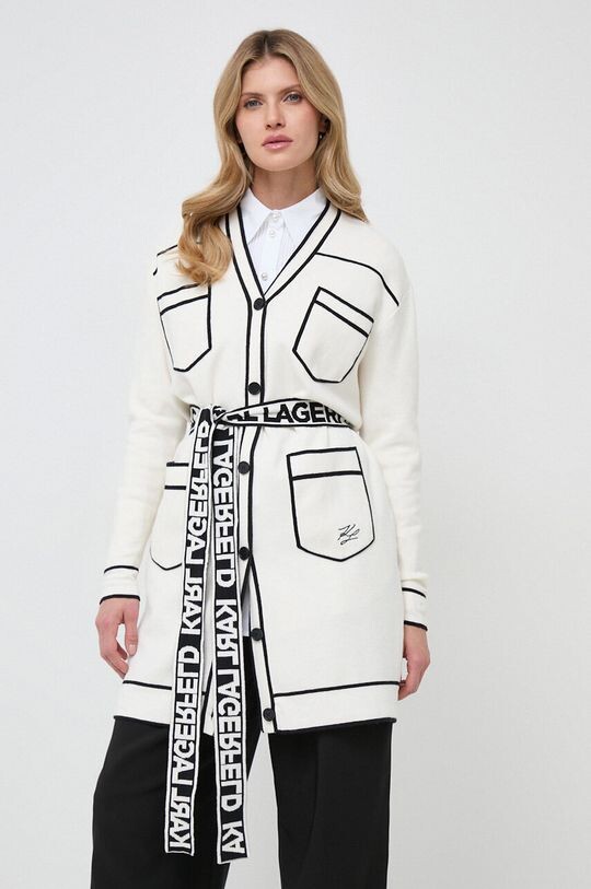 

Кардиган с добавлением шерсти Karl Lagerfeld, бежевый