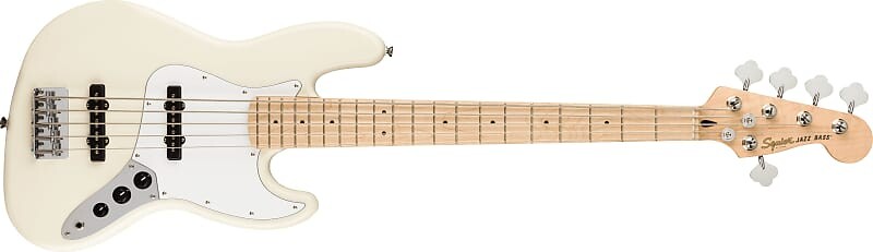 Басс гитара Fender Squier Affinity 5-String Electric Jazz Bass V, Olympic White Finish бас гитара squier affinity jazz v кленовый гриф 5 струн олимпийский белый squier affinity jazz v electric bass maple fingerboard 5 string olympic white