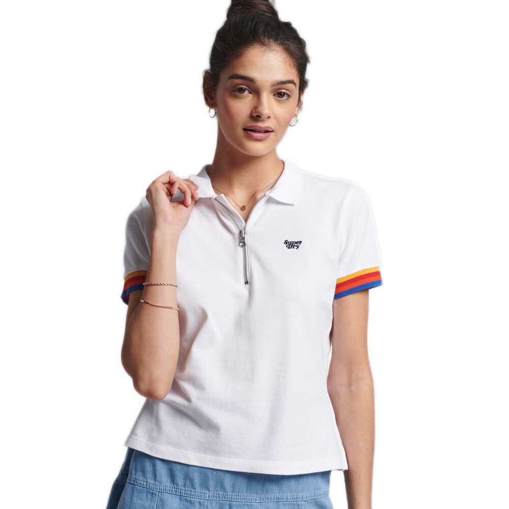 

Поло с коротким рукавом Superdry Vintage Zipped, белый