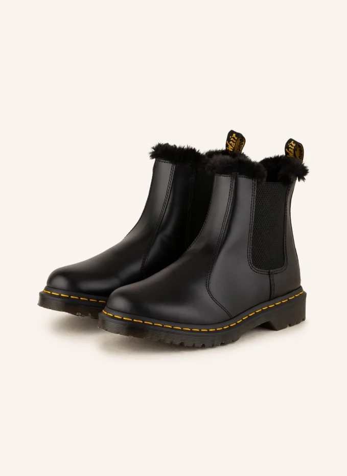 

Ботинки челси 2976 leonore с искусственным мехом Dr. Martens, черный