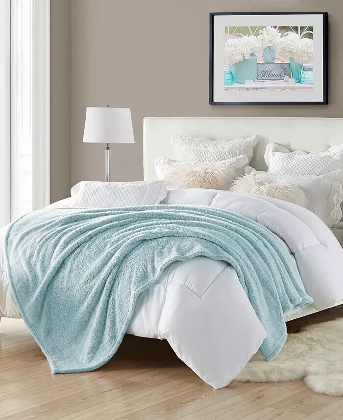 

Плед оверсайз из искусственного меха Cathay Home Inc., синий