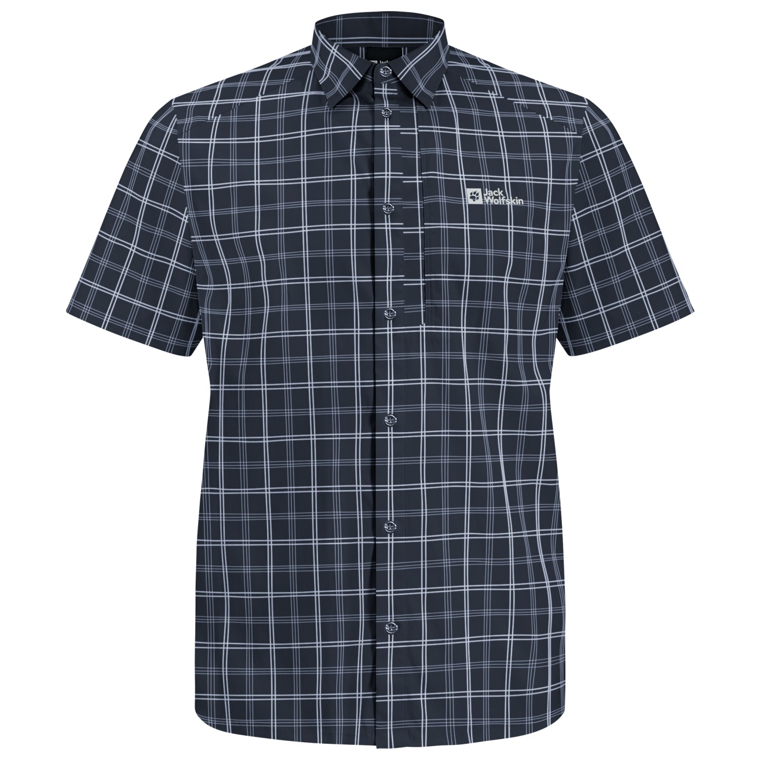 Рубашка Jack Wolfskin Norbo S/S Shirt, цвет Night Blue Checks