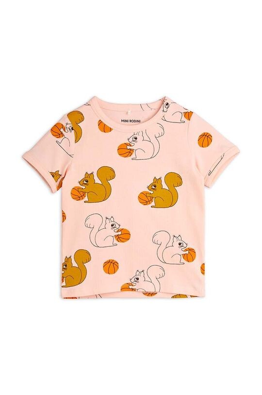 

Mini Rodini Детская футболка Squirrel, розовый